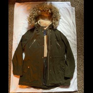 Olive Nautica coat LIKE NEW